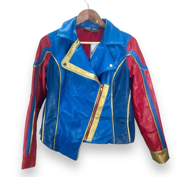 Disney Jackets & Blazers - NWT Disney Her Universe Ms. Marvel Faux Leather Moto Cosplay Jacket Size XS